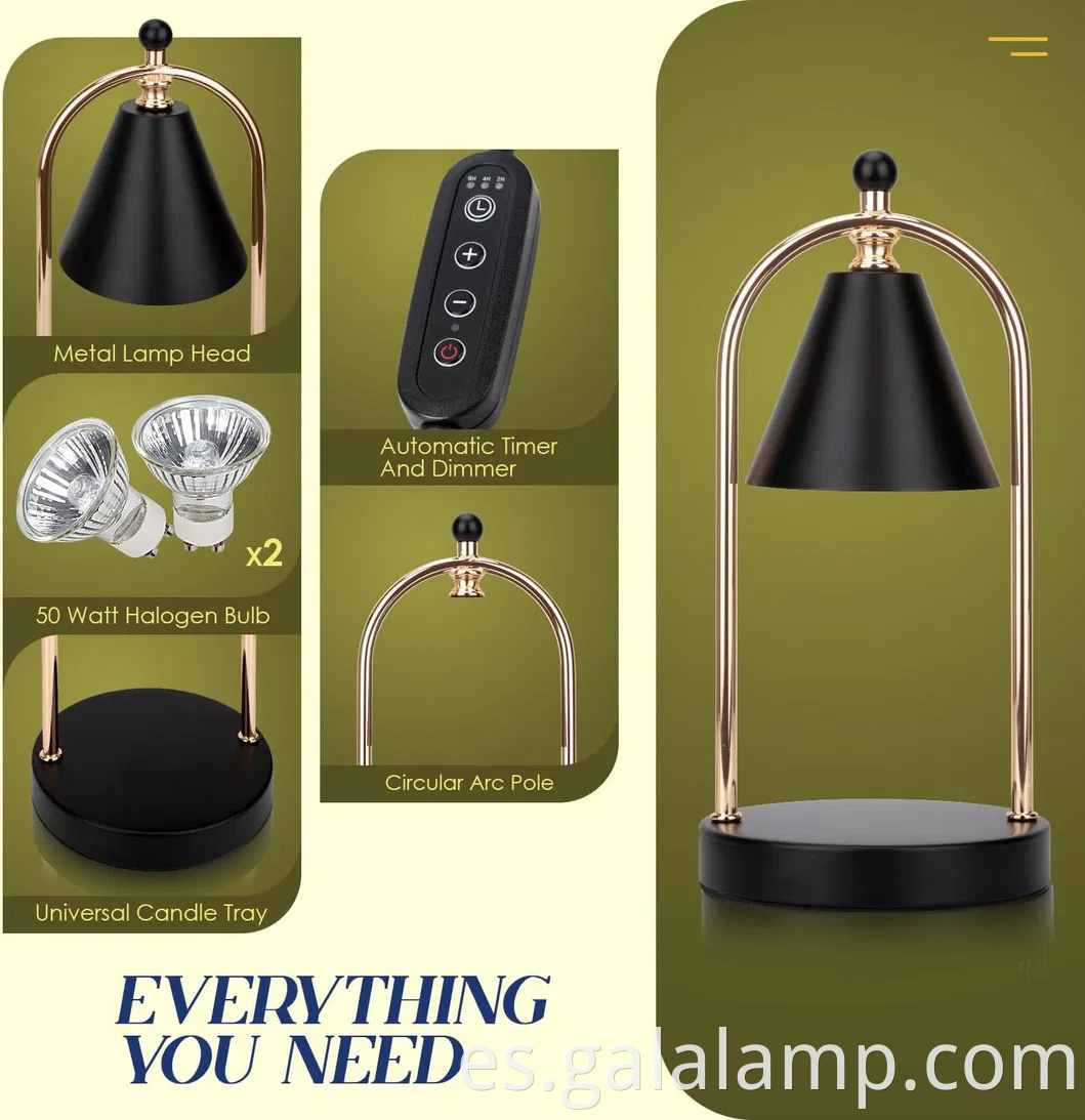 Lámpara de vela atenuable elegante para un ambiente acogedor de dormitorio